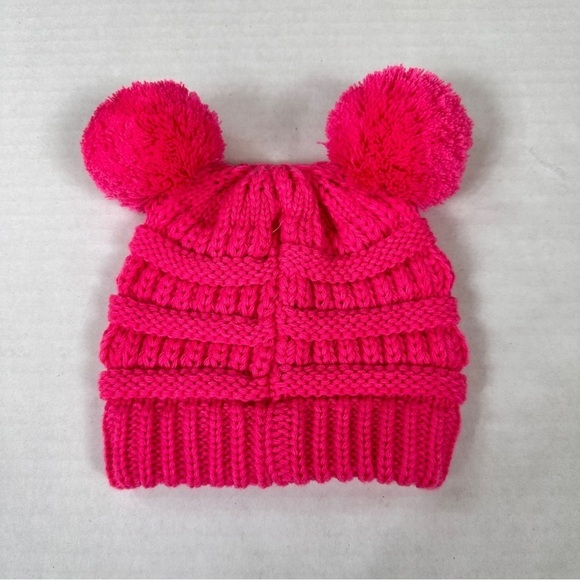 C.C Baby Girl Double Pom Beanie - Picture 3 of 5